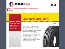 Tablet Screenshot of cougartyres.com